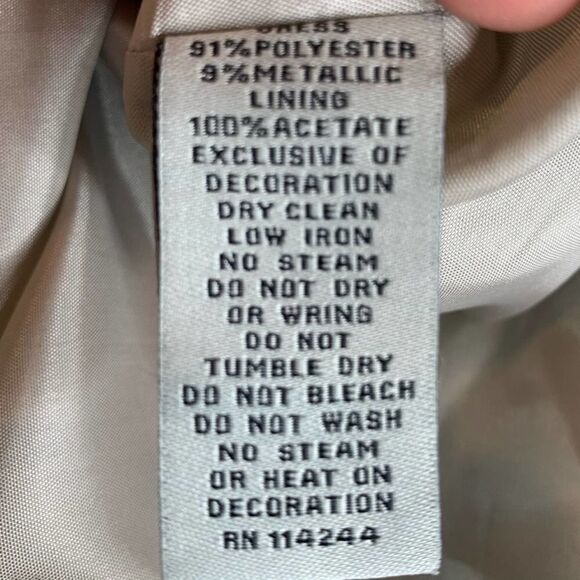 ELIZA J Embellished Strapless Metallic Satin Party Bridesmaid Dress Size 6 New - Picture 12 of 13